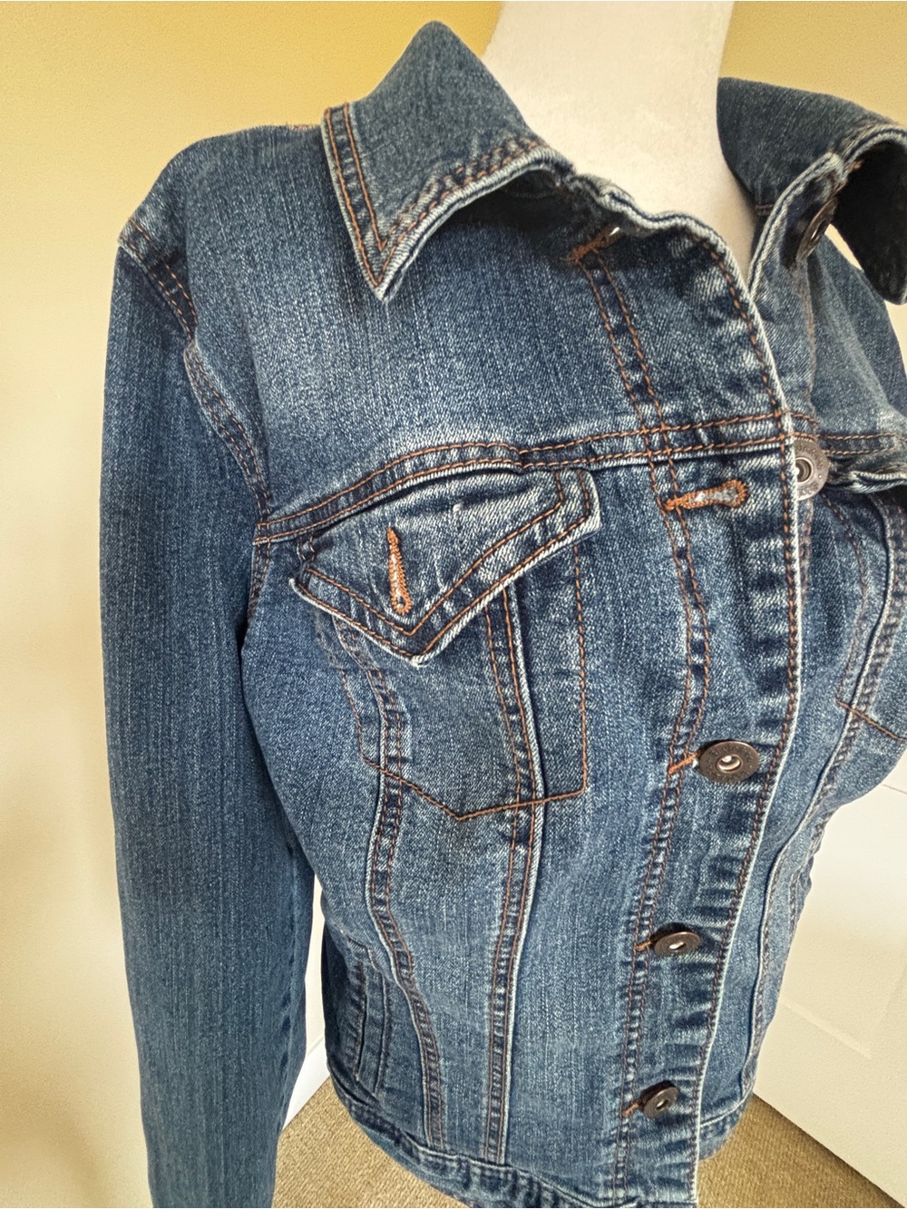 Style & Co. Classic Dark Blue Denim Jacket - Picture 3 of 9